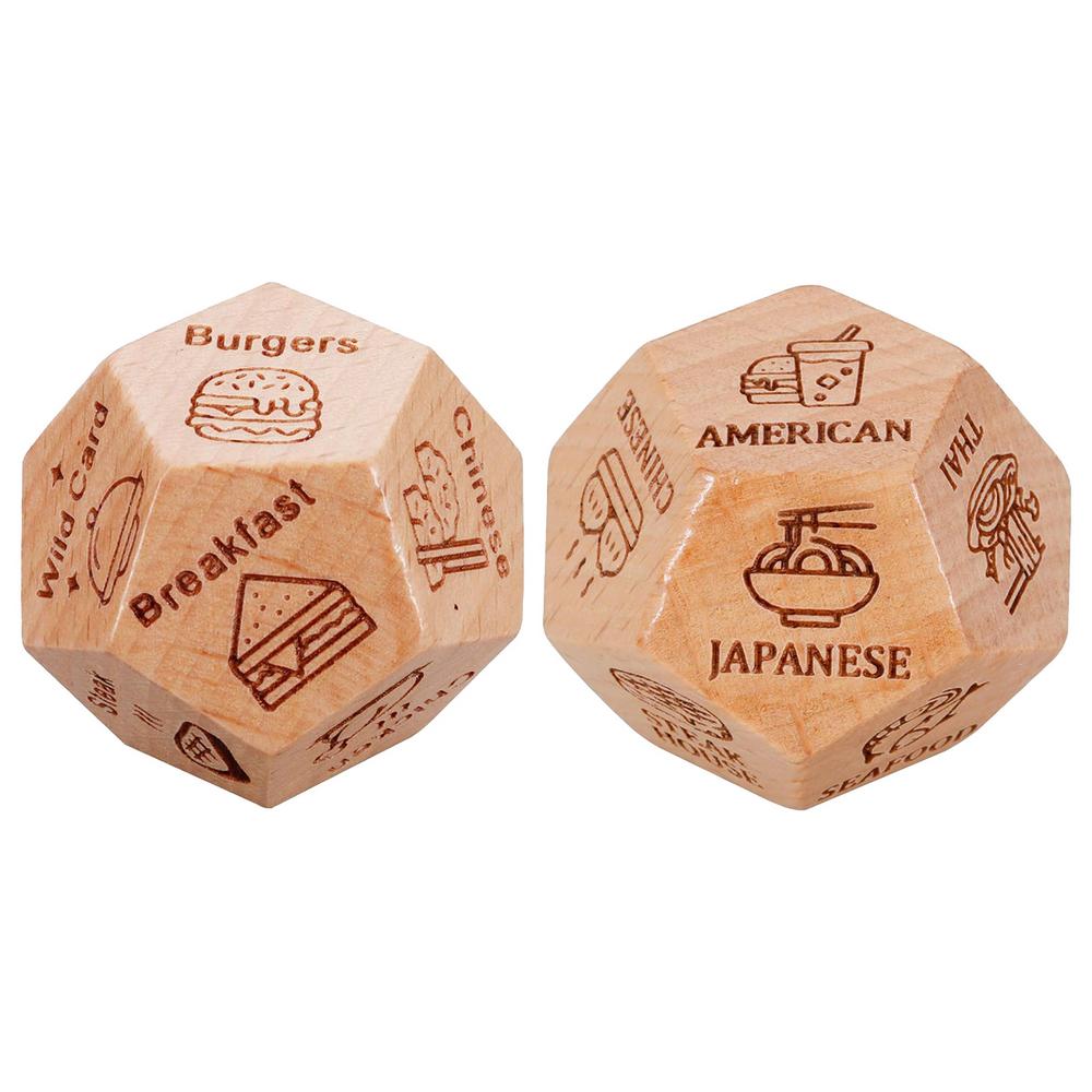 Board Game Wooden Dice Food Dice Food Dice Game Creative Couple Anniversary Prediction Decision Making What To Eat Funny Gifts