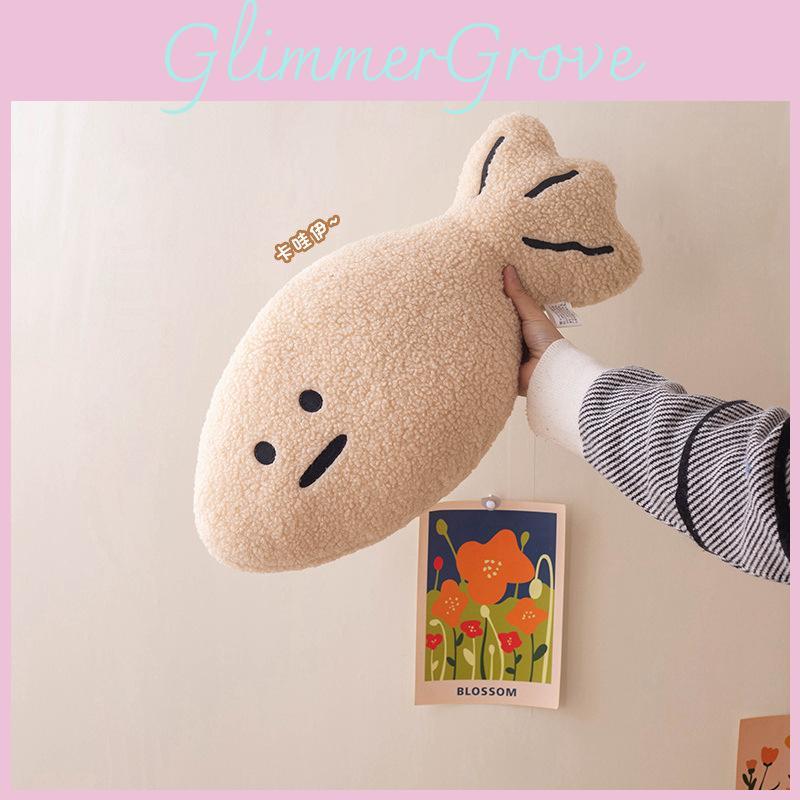 Plush Fish Shaped Toy Cartoon Stuffed Animal Doll Bedroom Decoration Kids Gift