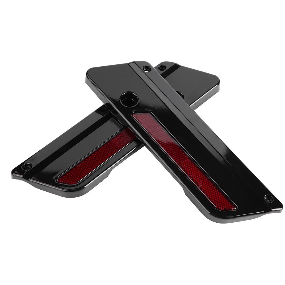 

2 шт. Крышка защелки седельной сумки мотоцикла со светоотражателями для Glide Touring 9417 черного цвета