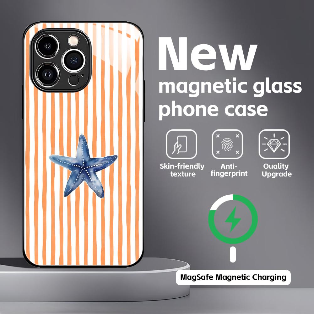 Marine life, crabs, lobsters  Phone Case For iPhone17 16 15 14 13 12 11 X XR XS 8 Plus Mini Pro Max Glass Magnetic Case
