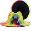 Gorgeous Clown Hat Big Brim Woolen Felt Hat Men's and Women's Spring and Autumn Pattern Top Hat European and American New Jazz Hat