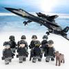 Wojskowe Siły Specjalne SR-71 Blackbird Samolot Myśliwiec USAF Nowoczesne Figurki Żołnierzy Model Blokowy Zestawy do Budowania Zabawki Edukacyjne