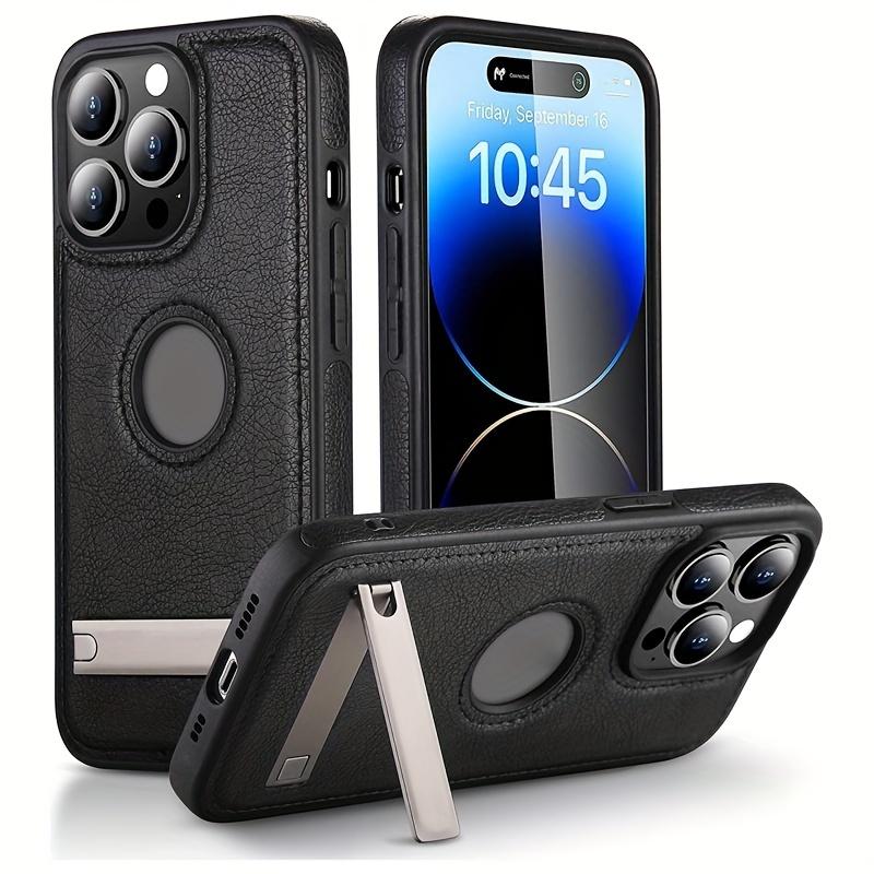 Artificial Leather Mobile Phone Cases with Kick Stand for iPhone 16 15 14 Plus 13 12 11 Case Trending Products 2025 New Arrival