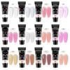 Colla per Estensione Nail Art UV Solida Senza Vassoio di Carta Estensione Rapida Modello di Cristallo Colla per Fototerapia Unghie Colla di Cristallo 15ml
