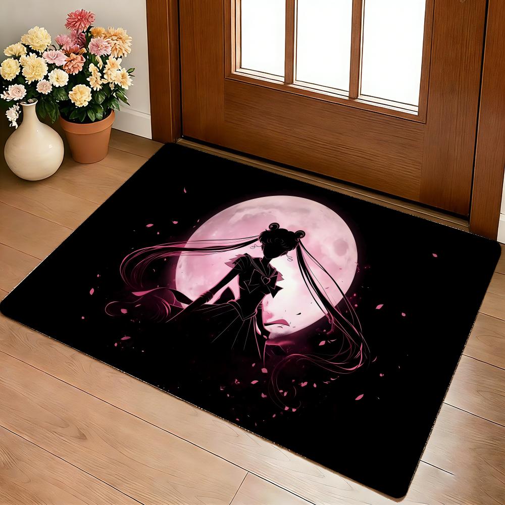 Heißer Anime S-Sailor M-Moon Fußmatte Gemütliche Flanell Weiche Dicke Rutschfeste Matte Für Wohnzimmer Schlafzimmer Küche Dekor Teppiche