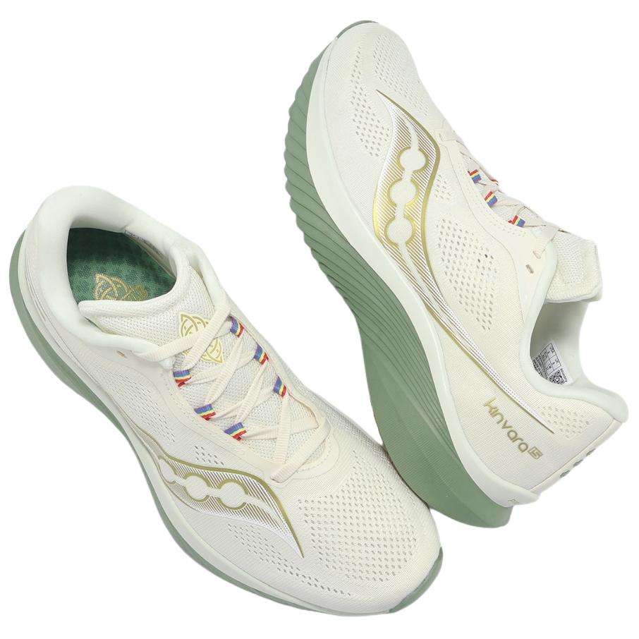 SAUCONY Kinvara 15 St. Scarpe da Ginnastica da Uomo per San Patrizio Panna Crema Irlandese S20967-17