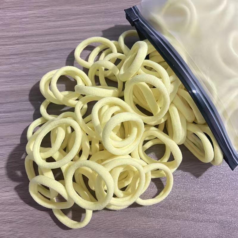 50PCS/Set Women Girls Basic Hair Bands 4cm Simple Solid Colors Elastic Headband Hair Ropes Ties Hair Accessories Ponytail Holder