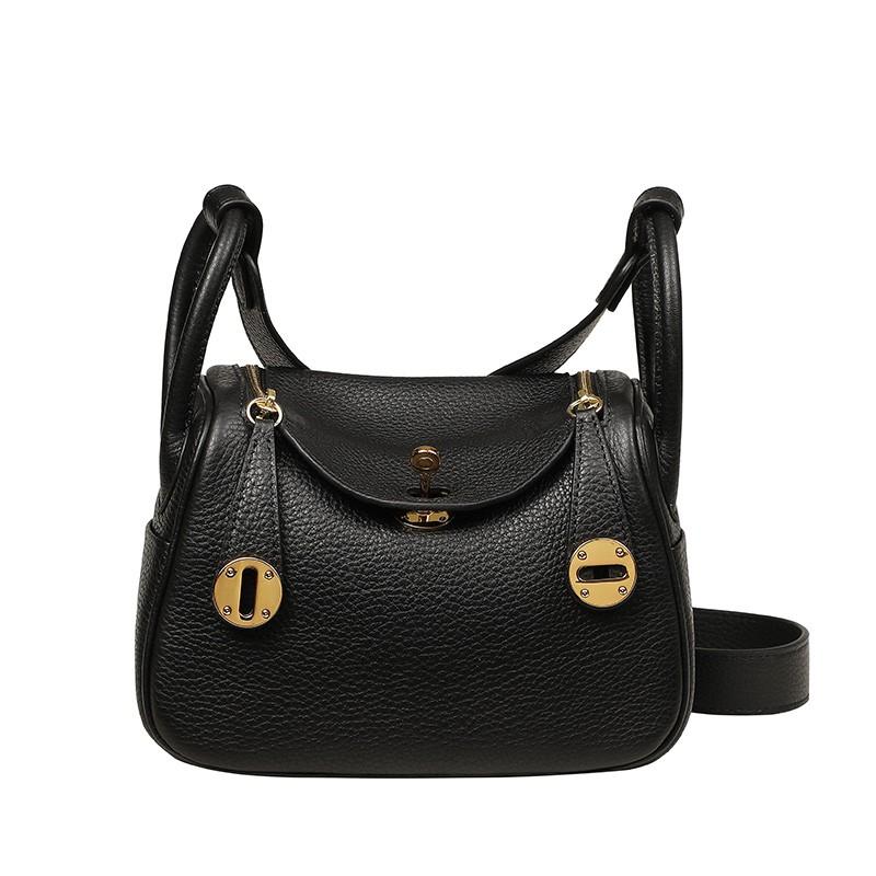 Mini Lindy Leather Crossbody Bag Small Shoulder Handbag Women Trendy Doctor Style