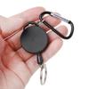 Elasticity Nylon Wire Rope Keychain Easy Buckle Badge Reel ID Card Holder Outdoor Sports Key Ring