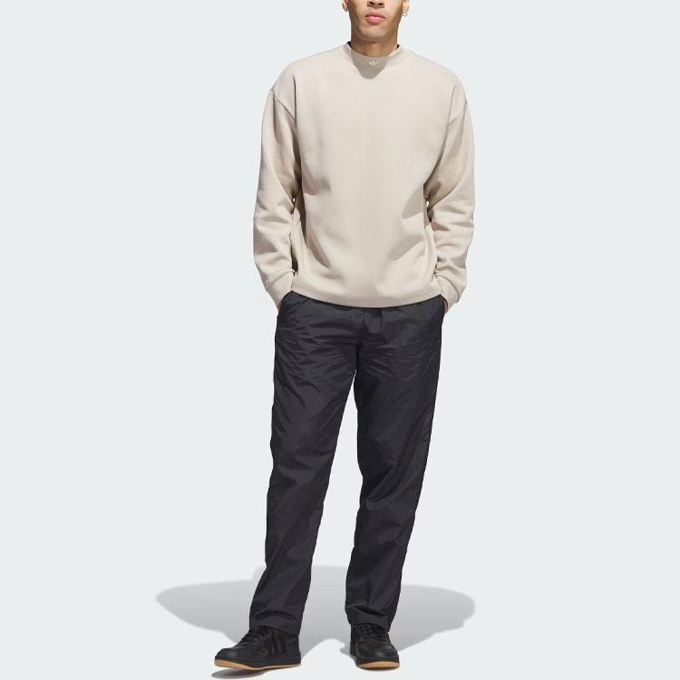 Adidas Originals 1 Moment Pure Logo Mark Sport High Collar Long Sleeve Drop Shoulder T-Shirt Men Tops Beige IK8557