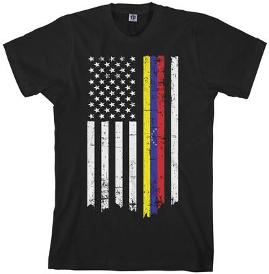 Venezuela Amerikanische Flagge Herren T-Shirt Bolivianische US-Pride