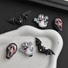Delicate Skull Bat Hair Clip For A Quirky Halloween Look Resin Hallowmas Costume Details Suitable For Various Occasion