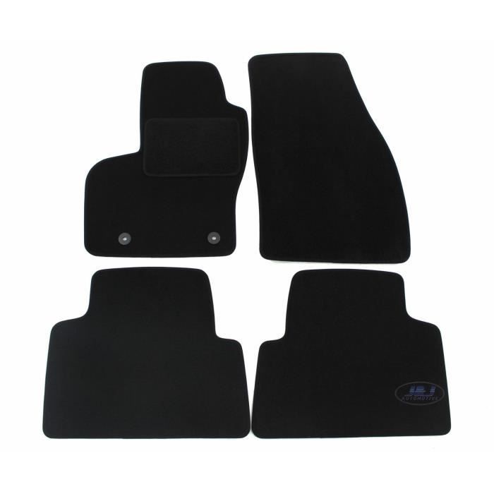 Tapis De Sol Noir Velours - J&J AUTOMOTIVE - Ford Kuga 2008-2012 - Sur Mesure - Antidérapant - Imperméable