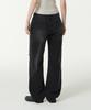 MUSINSA STANDARD WOMAN Women'S Multi Distressed Wide Denim Pants [Washed Black]