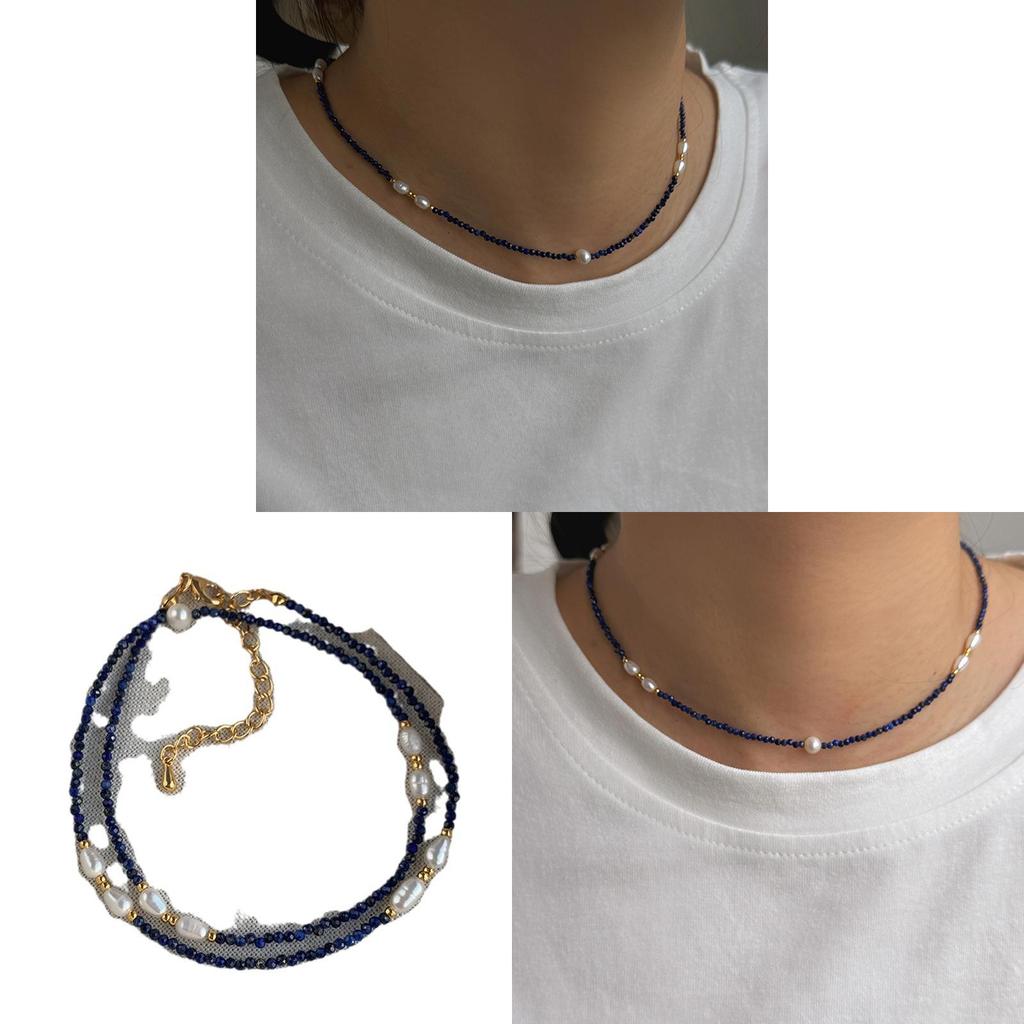Ny Stil Geometriskt Pärlhalsband För Kvinnor Med Vintage Design Och Elegant Lås Halsbandskedja