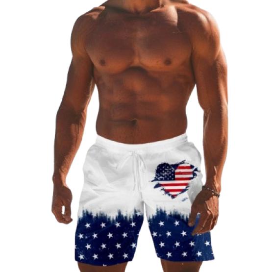 USA America Flag Boxing Muay Thai Kickboxing Shorts 3D Print Fighting Training Unisex Men Women Quick Dry Fitness Gym Sport Workout Casual Streetwear