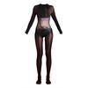 Women's Body Jumpuit Lace Floral Waist Transparent Stockings Oil Shiny Glossy Ultra-Thin Bodysuit Seamless Bodystockings