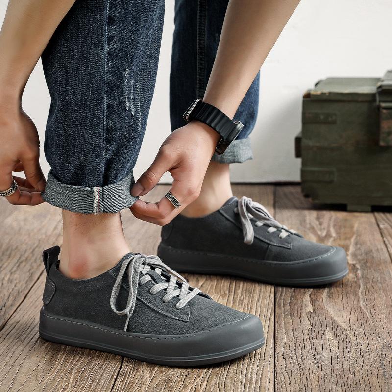 2025 pantofi casual de piele pentru bărbați retro stil Hong Kong design platformă pantofi clown 25847-M