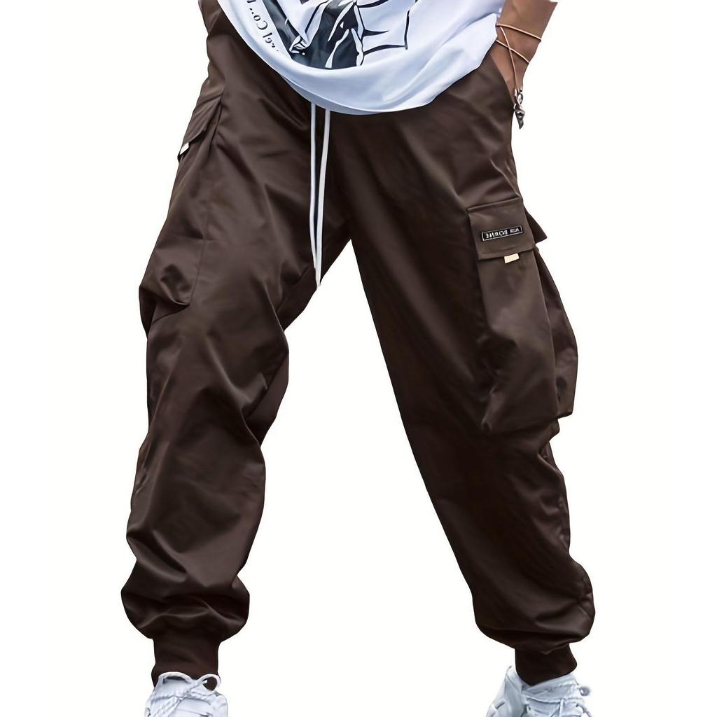 Pánské kalhoty Cargo v pase s klopou a stahovací šňůrkou