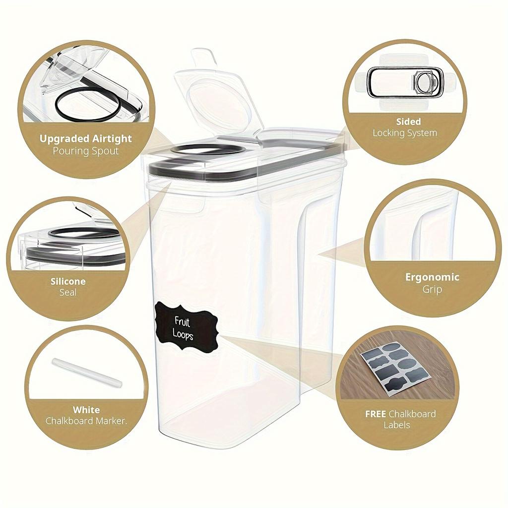 Contenedor de Almacenamiento de Alimento para Mascotas de 2 Piezas Mantenga el Alimento de su Mascota Fresco y Seguro con Estos Contenedores Herméticos