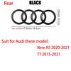 Logo 4 Anelli ABS Griglia Anteriore Auto Emblema Cofano Adesivo Badge Bagagliaio Posteriore Valvola Per Audi A3 A4 B8 8P A5 A6 A7 A8 Q2 Q3 Q5 Q7 Sline
