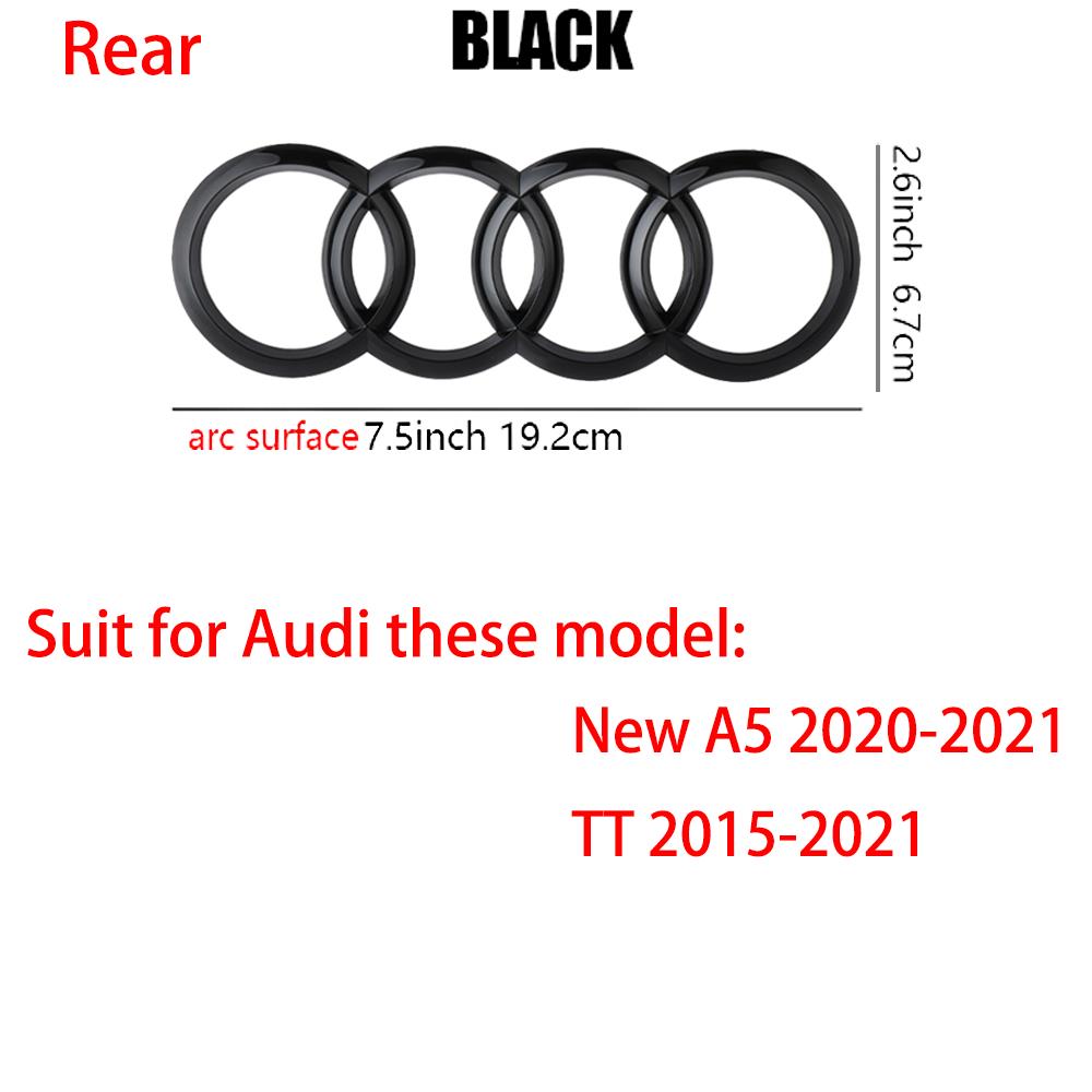 Logo 4 Anelli ABS Griglia Anteriore Auto Emblema Cofano Adesivo Badge Bagagliaio Posteriore Valvola Per Audi A3 A4 B8 8P A5 A6 A7 A8 Q2 Q3 Q5 Q7 Sline