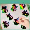 Diy Cat Scratch Cards For Birthday Party Decor With Bright Colors And Hanging Accessories For Childrens Events