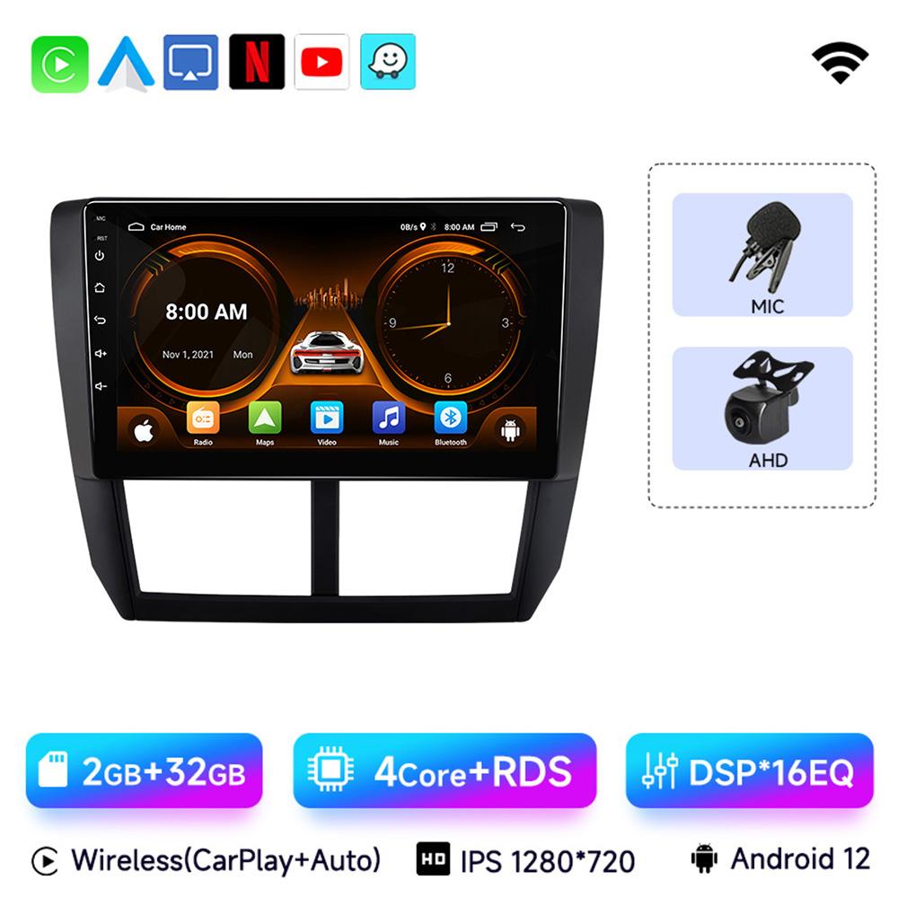 JIUYIN Android 12 Carplay Car Radio For Subaru Forester 3 SH 2007-2013 For Impreza GH GE 2 Din Multimedia Player 2 Din Head Unit