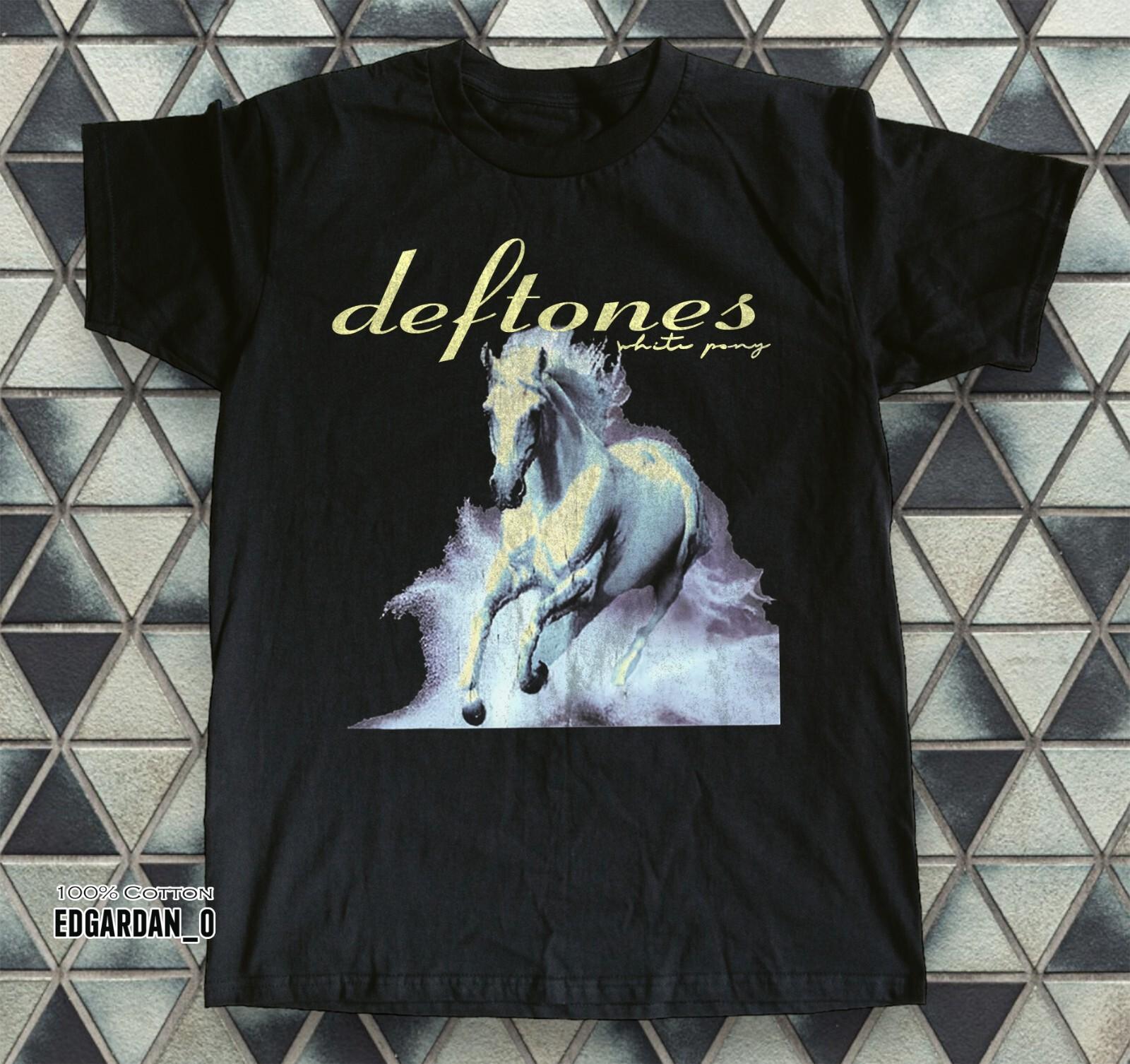 DEFTONES Band White Pony Vintage Black Unisex T-shirt Size S-5XL XXXL