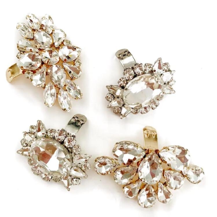 Shoe Clips Charms for Women Detachable Rhinestones Crystal Shoe Buckles Bridal Wedding Prom Party High Heel Decoration