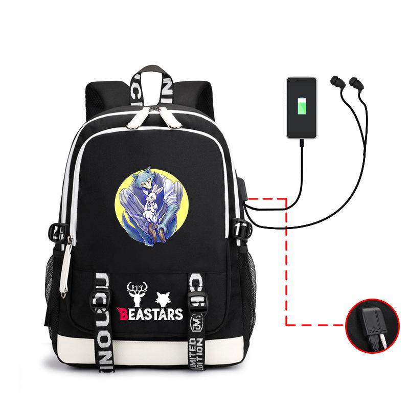 Animal Rhapsody Beastars Peripheral Women'S Bag Usb School Bag Multifunctional Large Capacity Backpack