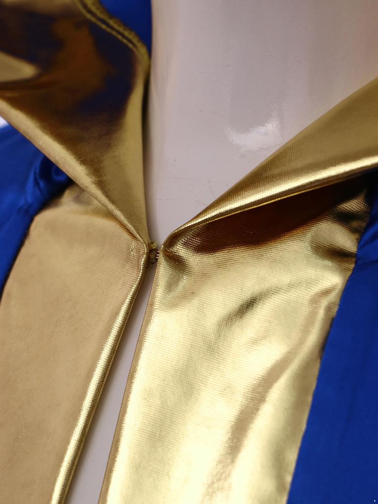 Kids Boys Girls Boxing Costume Halloween Cosplay Cloak Open Front Metallic Trim Letter Printed Back Hooded Boxer Robe