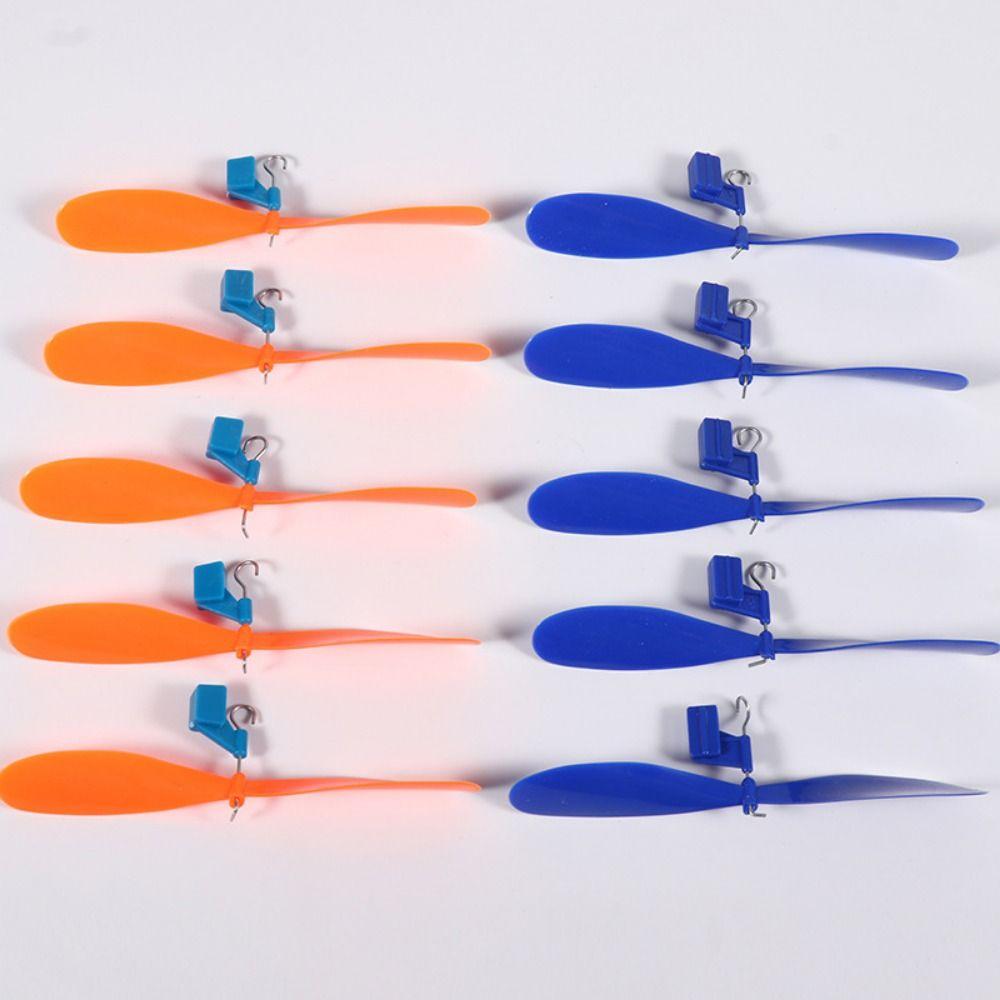 10pcs Plastic Aircraft Propellers 2 Colors Car Propeller For Student Airplane Projects