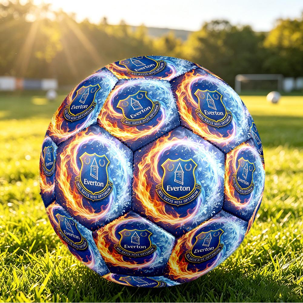 Everton FootballPrinted Size 5 Soccer Ball, Anti Slip Adult Match Football Souvenir for Football Fans