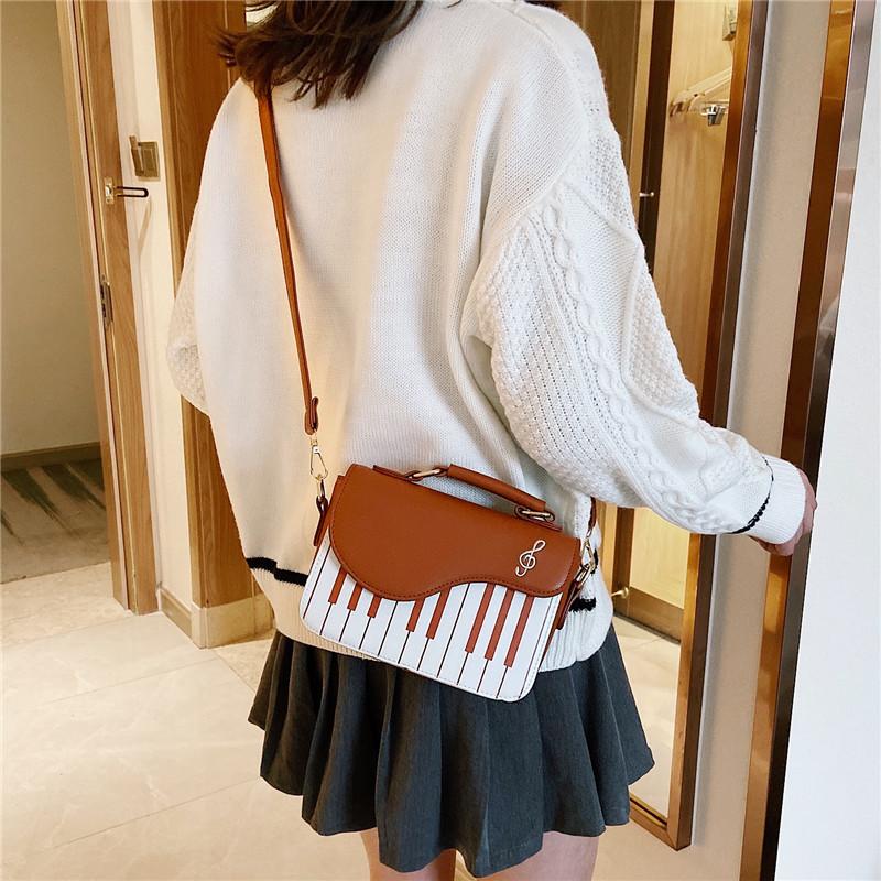 Korean Piano Design Women Shoulder Bags PU Leather Messenger Bag Handbag Fashion Corssbody Bag Pocket Coin Purse Package
