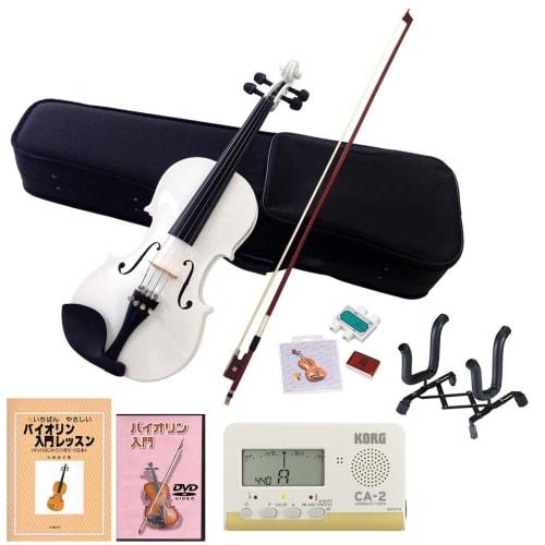 Hallstatt Violin 10-Piece Set with Instruction Book & DVD, V-12/WH, White