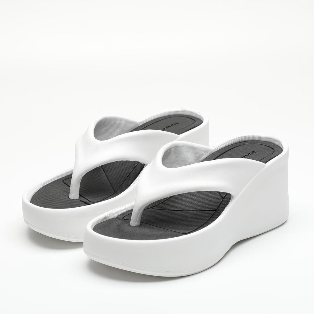 Ultra Høye Hæler 8CM Tøfler Dame Flip Flops Sommer Sklisikker og Lukthemmende EVA for Utendørsbruk Innendørs og Hjemmemote Allsidige Sandaler