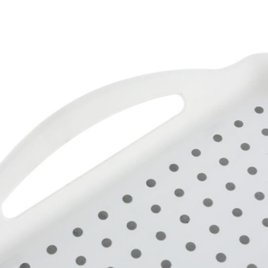 Dual-Handle Serving Tray Anti-slip Dinner Plate Lightweight Stable Countertop Tray Stackable Tray for Food Serving And Storage