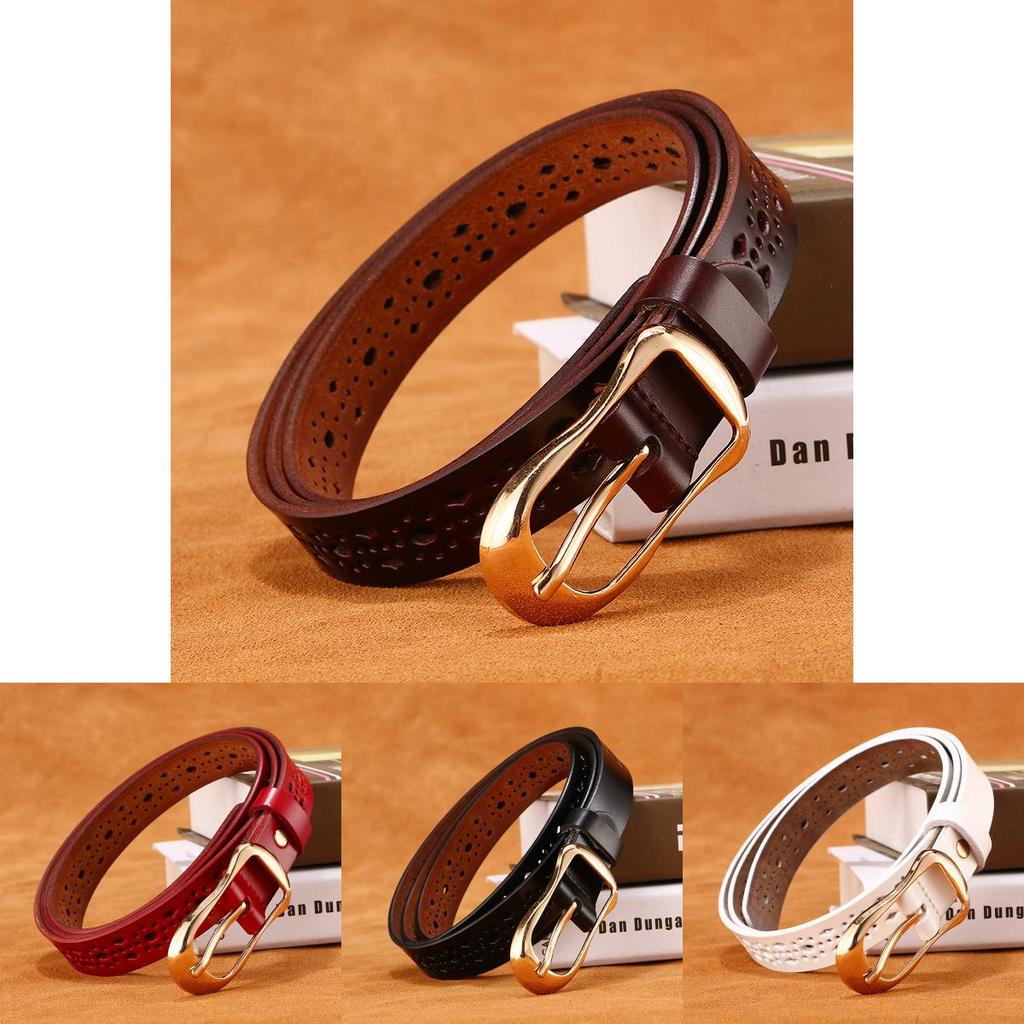 Korean Style Ladies Genuine Leather Belt With Stylish Pin Buckle For Work And Leisure