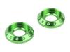 POSH FAITH Suprimentos para Motocicleta Arruela NASA Verde Claro 2 Peças