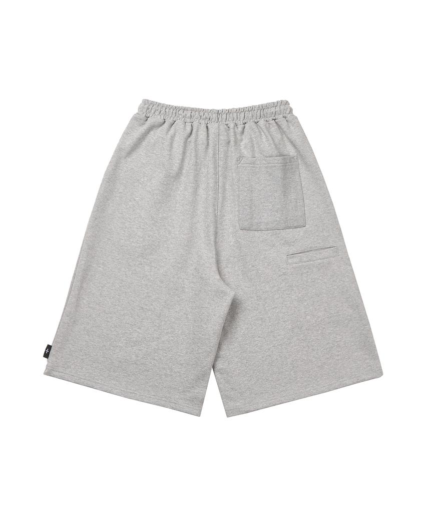 Masateu Small Pocket Bermuda Sweat Pants _ Gray