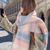 Winter Thick Warm Scarf Women Cashmere Shawl And Wraps Pashmina Neckerchief Bufanda Female Rainbow Hairy Tassel Echarpe Stole