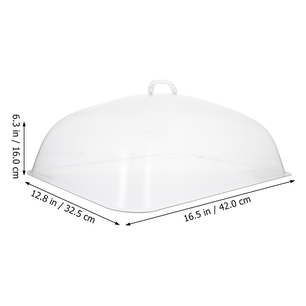 Transparent Bread Lid 42x33 Food Grade Safe Cover Sturdy Premium Material Protective Snack Dust Proof Plastic Kitchen Bar