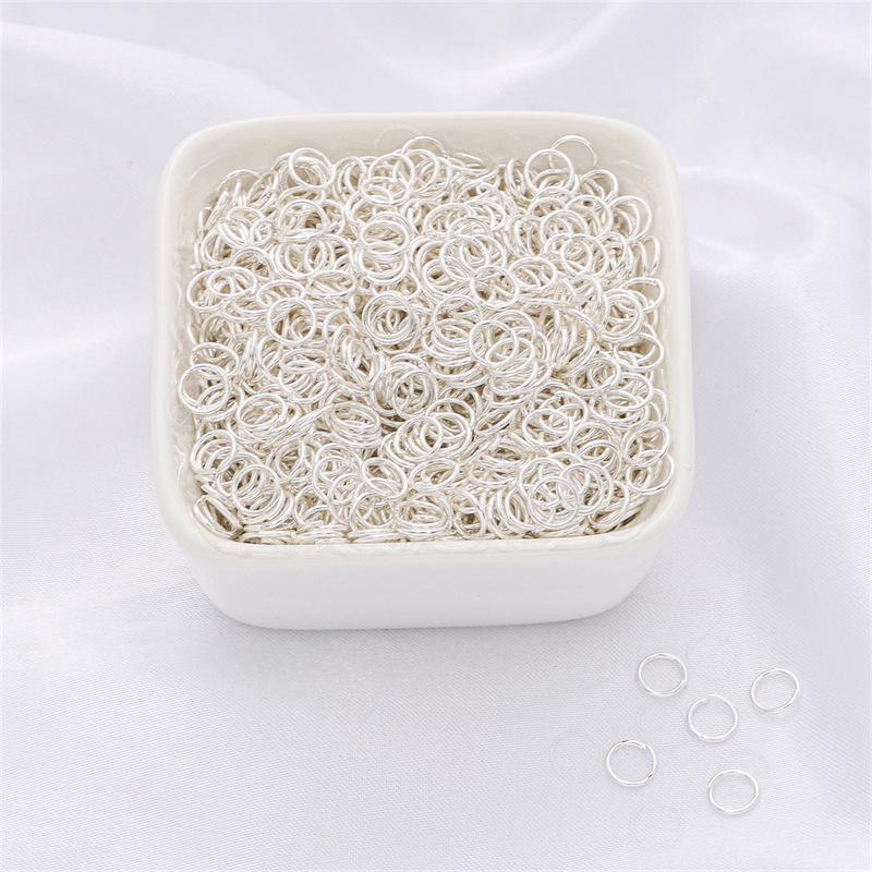 Gold-Filled Silver-White Open Jump Rings for DIY Jewelry