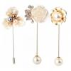 Fashion New Sweater Lapel Pins and Brooches Rose Flower Corsage Camellia Long Needle Pin Women Shawl Scraf Buckle Accessories