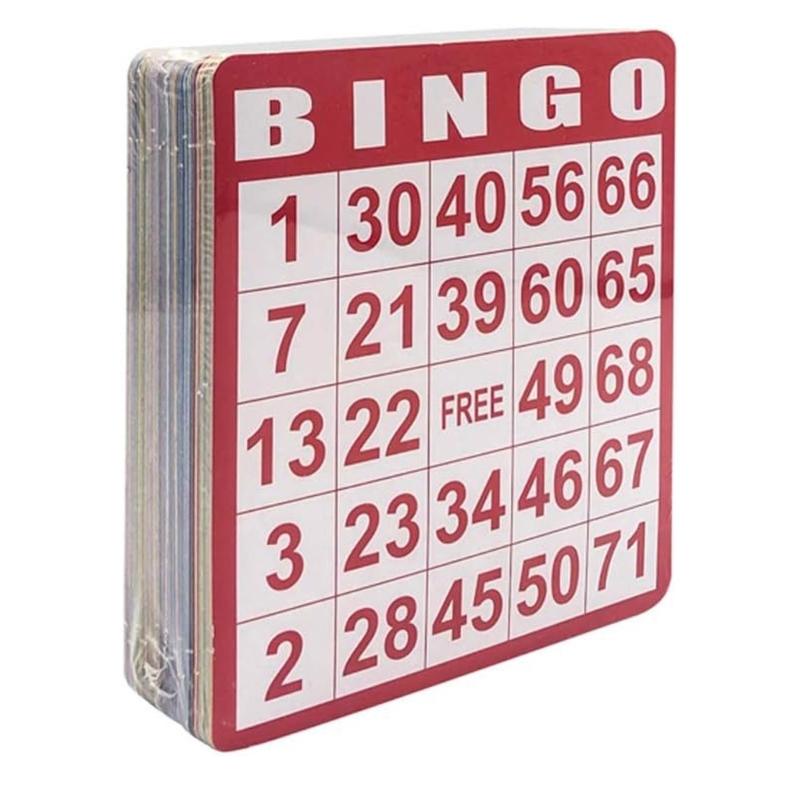Dicke Bingo-Karte Mit 5 Helle Farben Schnell Starten Spielregeln Für Kinder Erwachsene Reisen Camping Soziale Treffen