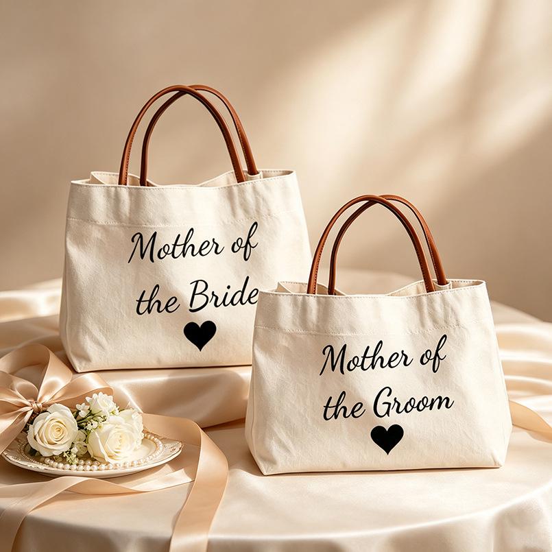 Elegant Canvas Tote Bag for Mother of the Bride or Groom - Wedding Gift