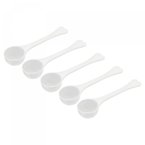 uxcell 15-Piece Micro Spoon, 3g Measuring Scoop, Plastic Round Bottom Mini Spoon, Flat Bottom Mini Spoon for Home Kitchen, Powder Measurement, and Bak