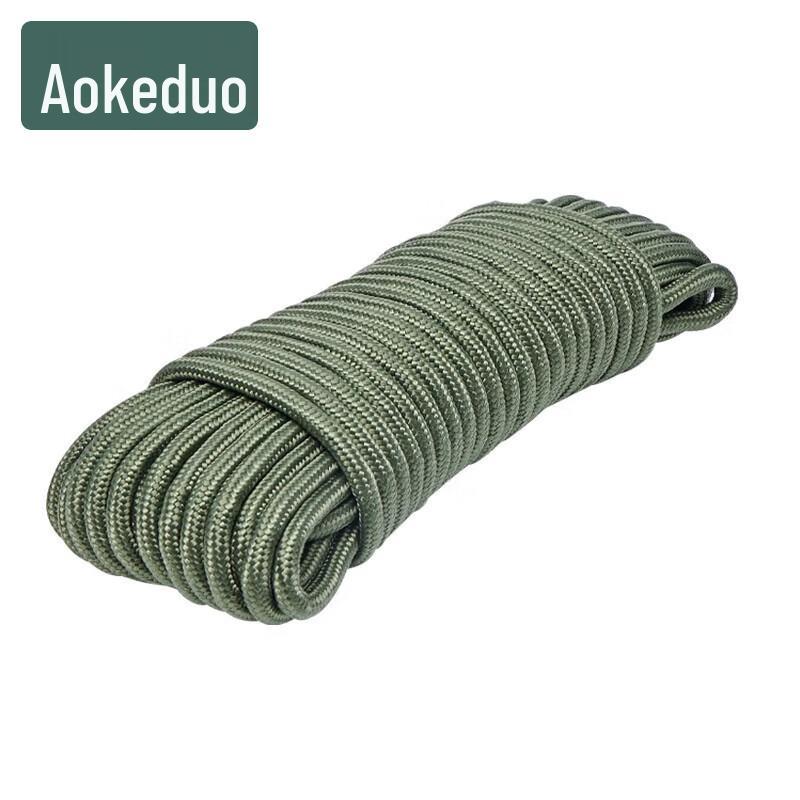 Aokedu 8mm Green Nylon Utility Rope, 50m