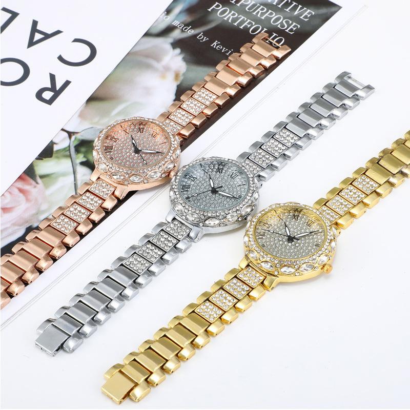 Roman pattern fashion diamond-encrusted gypsy women's watch women's watch quartz women's model